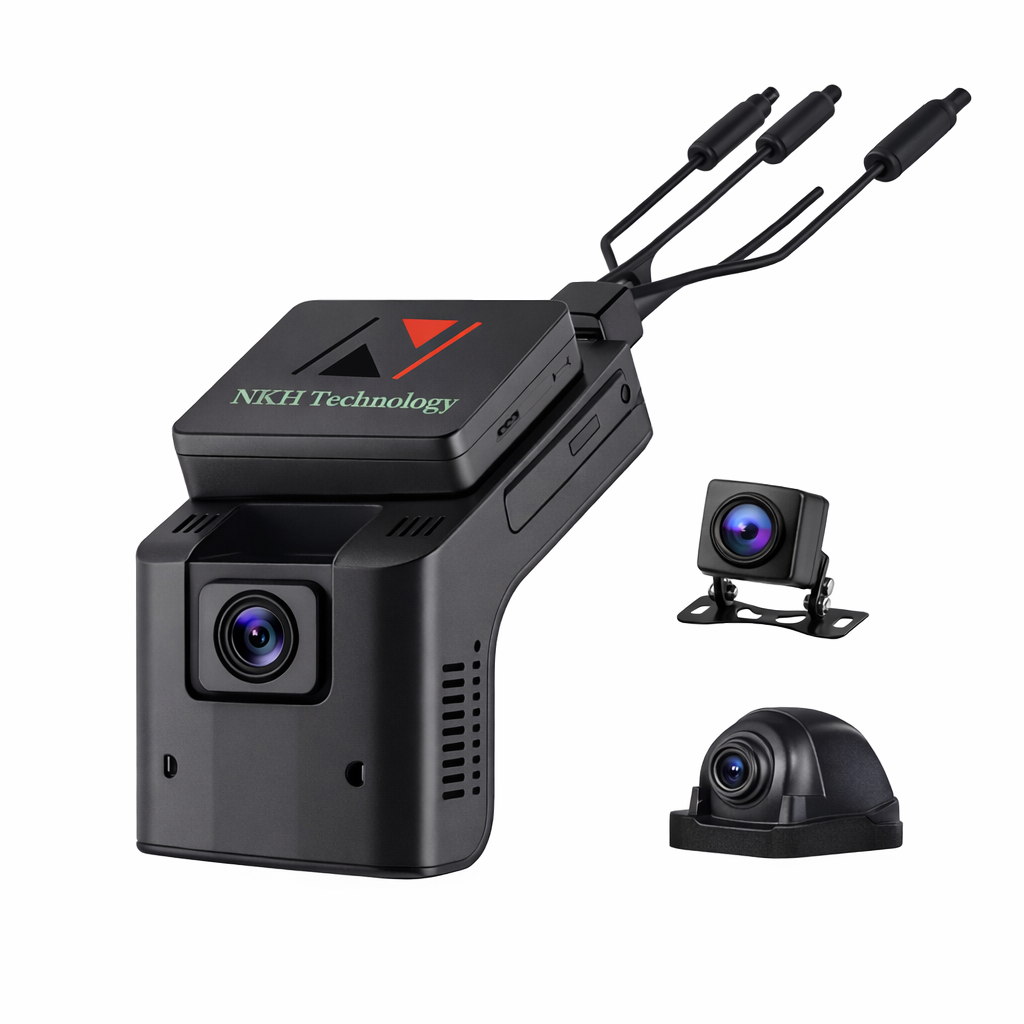 NKH Dual Dashcam GPS Tracker with ADAS And DMS -NKHT98 AI 2+2